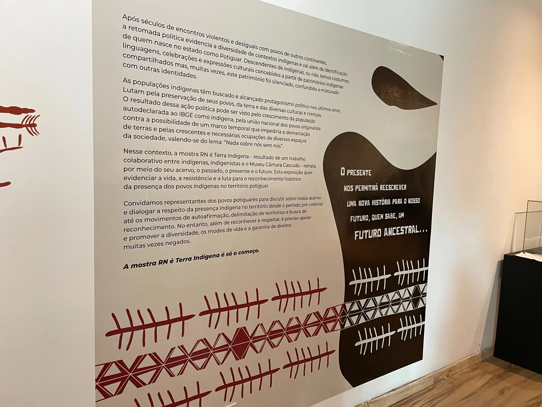 Painel inicial da exposição visitada no Museu Câmara Cascudo